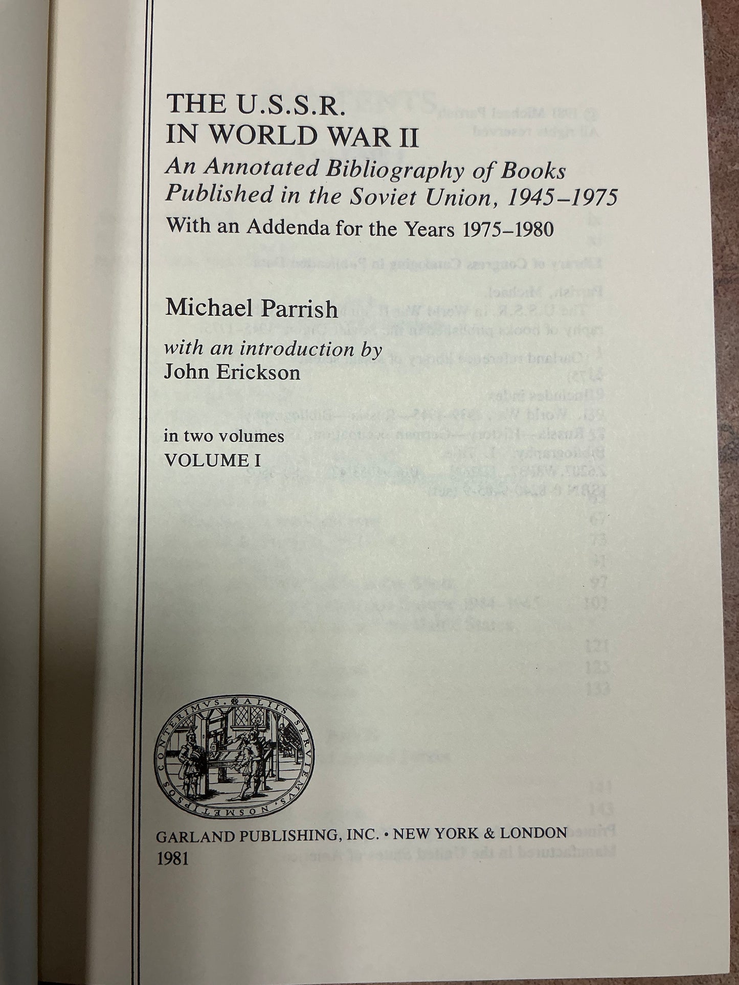 The U.S.S.R. in World War II 2 vol set