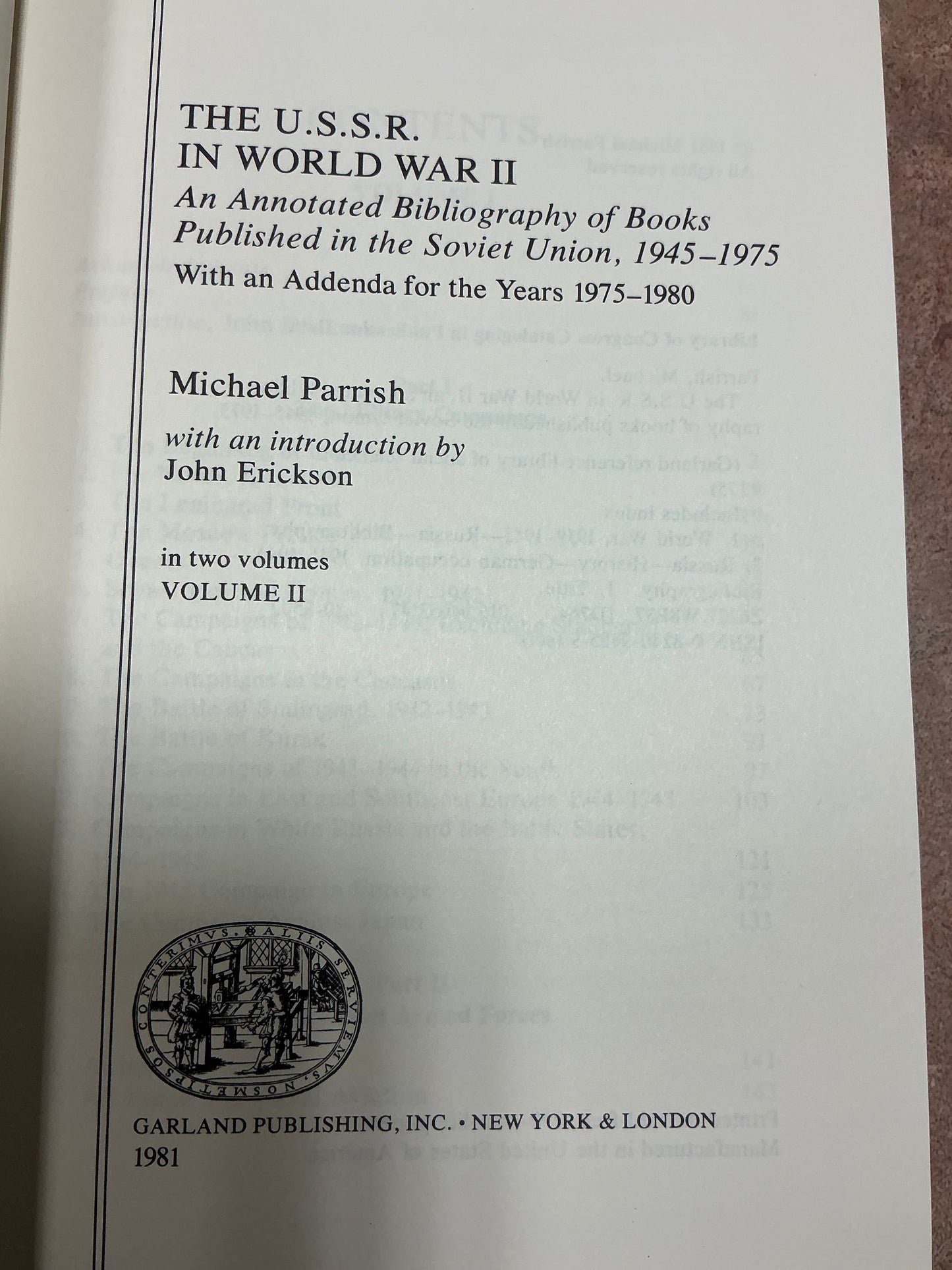 The U.S.S.R. in World War II 2 vol set