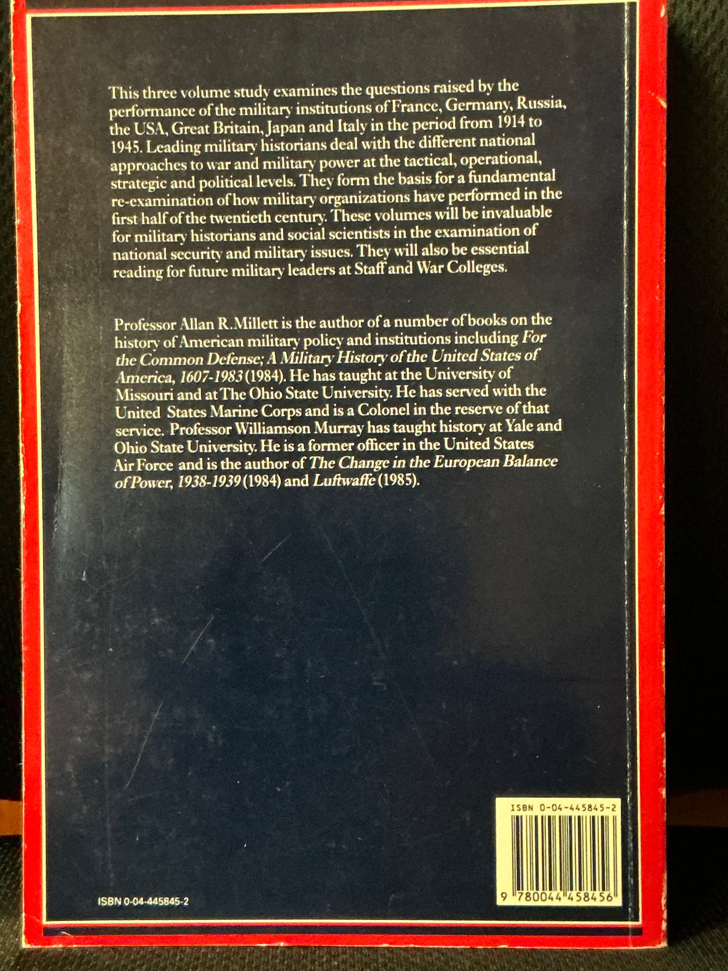 Military Effectiveness 3 Vol set by Millett and Murray