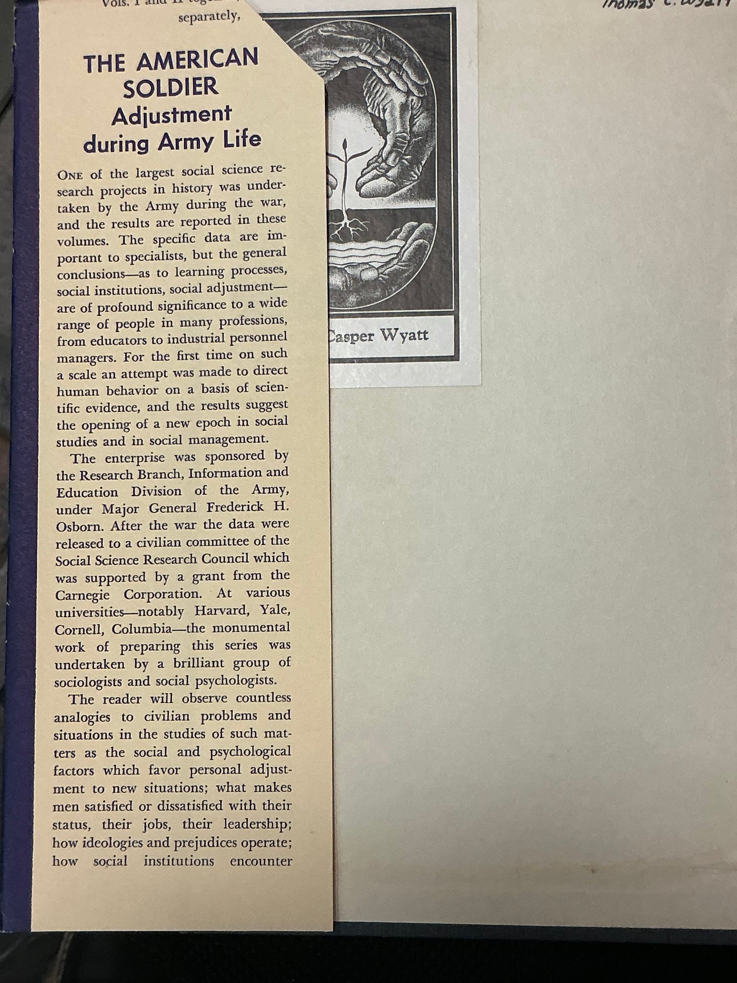 The American Soldier: Adjustment During Army Life: Studies in Social Psychology in World War II vol 1