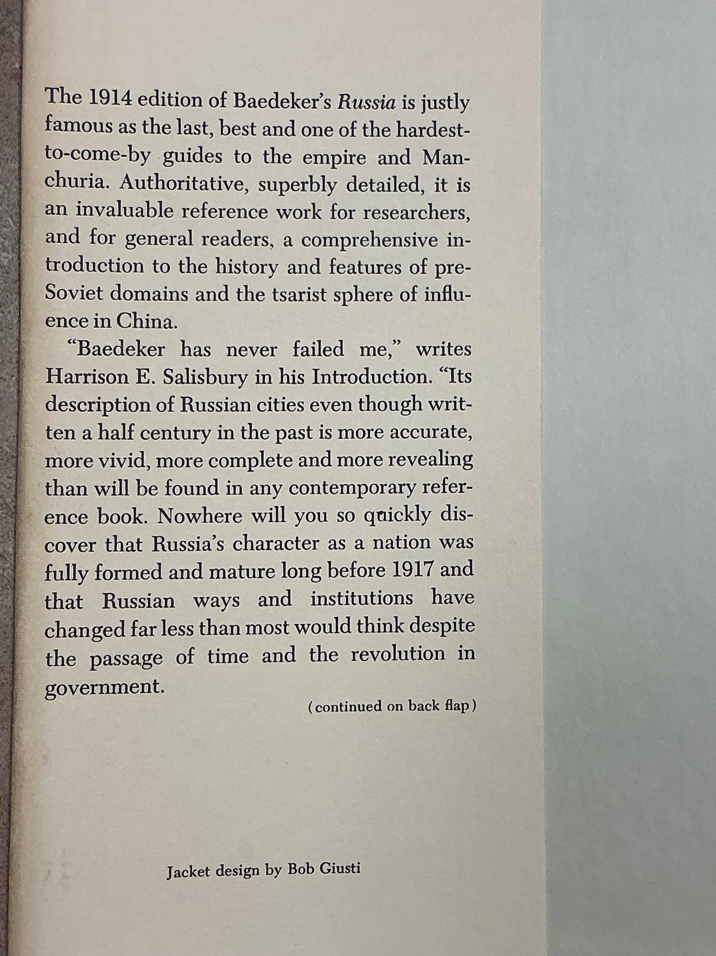 Russia a Handbook for Travelers (facsimile of the 1914 edition) by Karl Baedeker