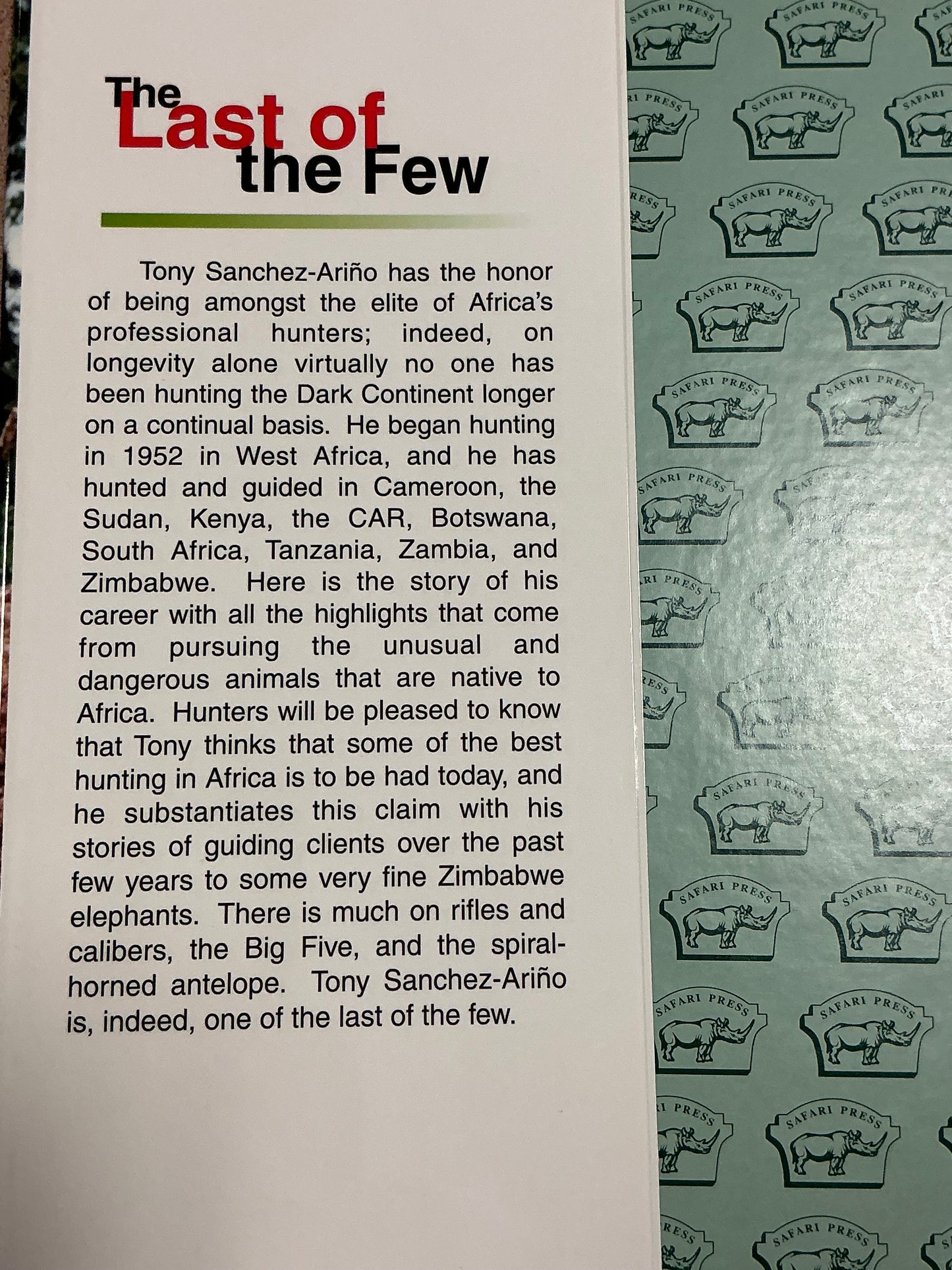 The Last of the Few by Tony Sanchez-Arino