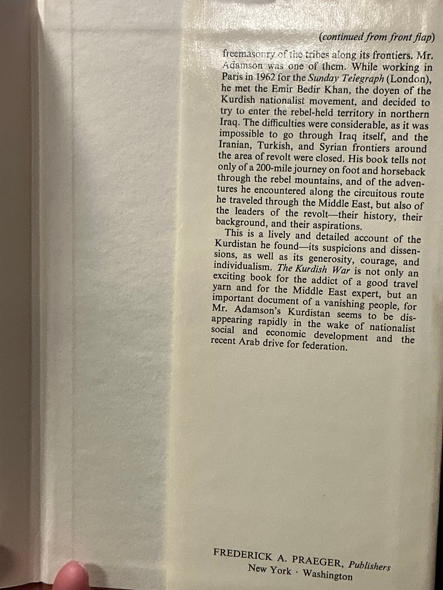 The Kurdish War by David Adamson