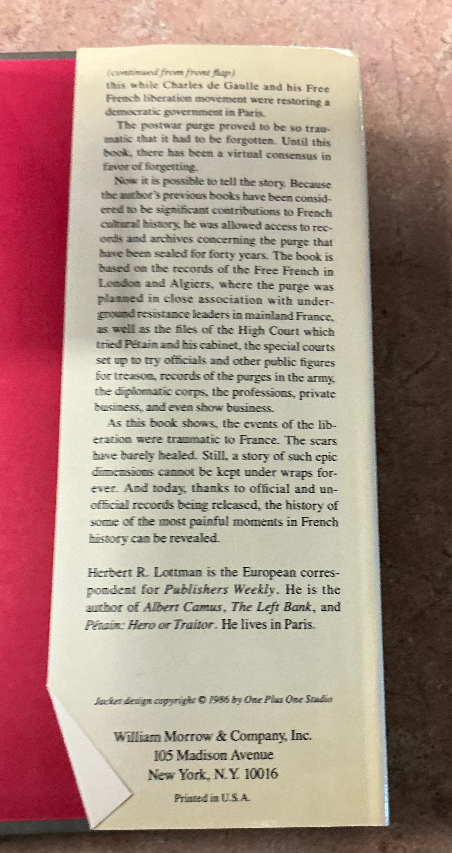 The Purge by Herbert R. Lottman