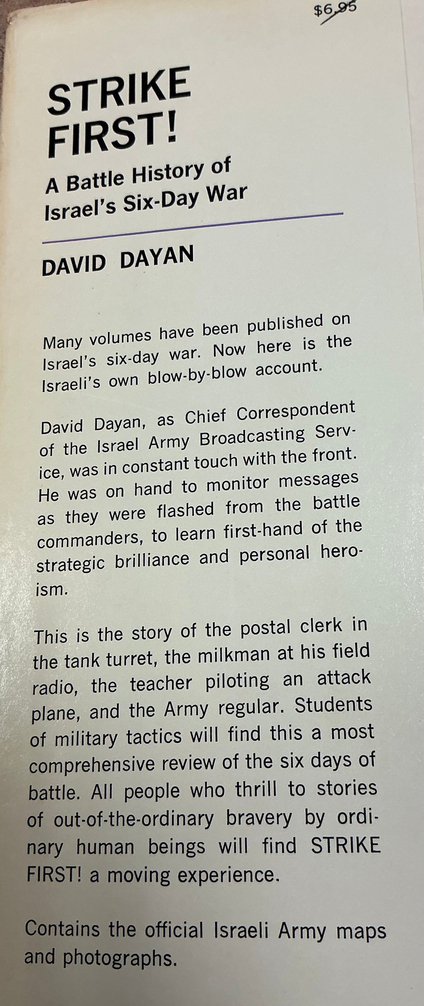 Strike First!, A Battle History of Israel's Six-Day War, David Dayan
