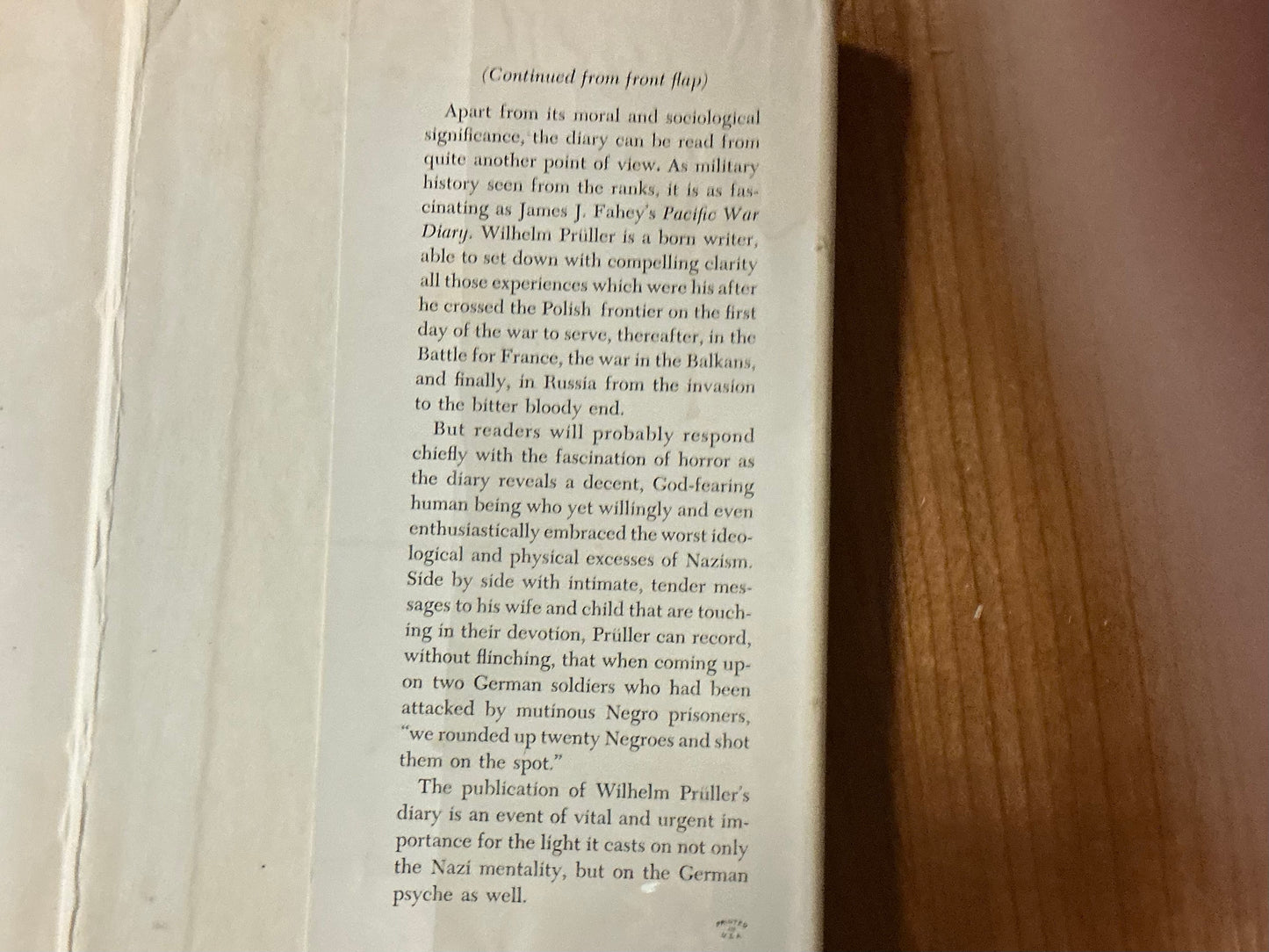 Diary of a German Soldier, Wilhelm Pruller