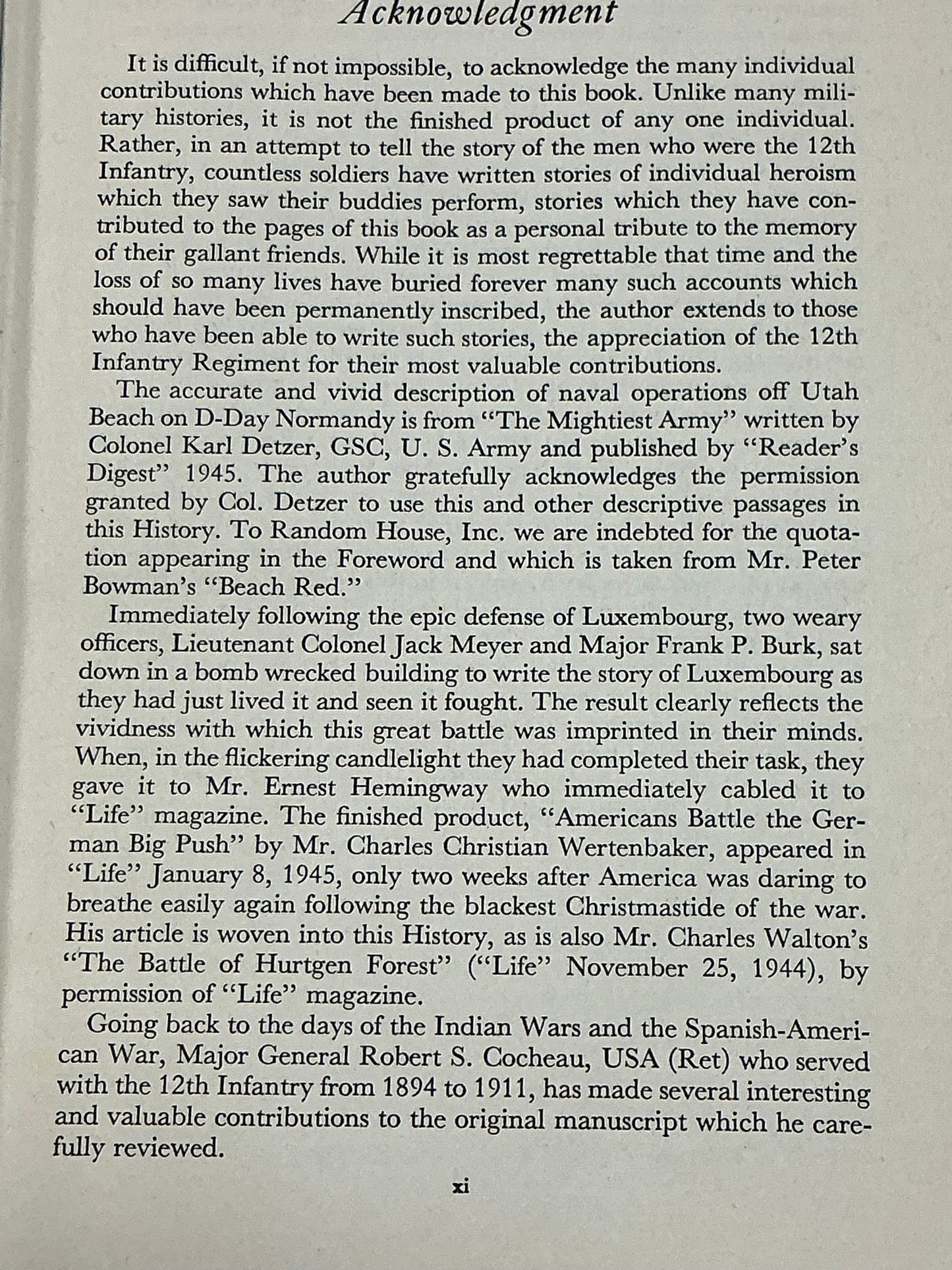 History of the 12th Infantry Regiment in WW II by Gerden Johnson