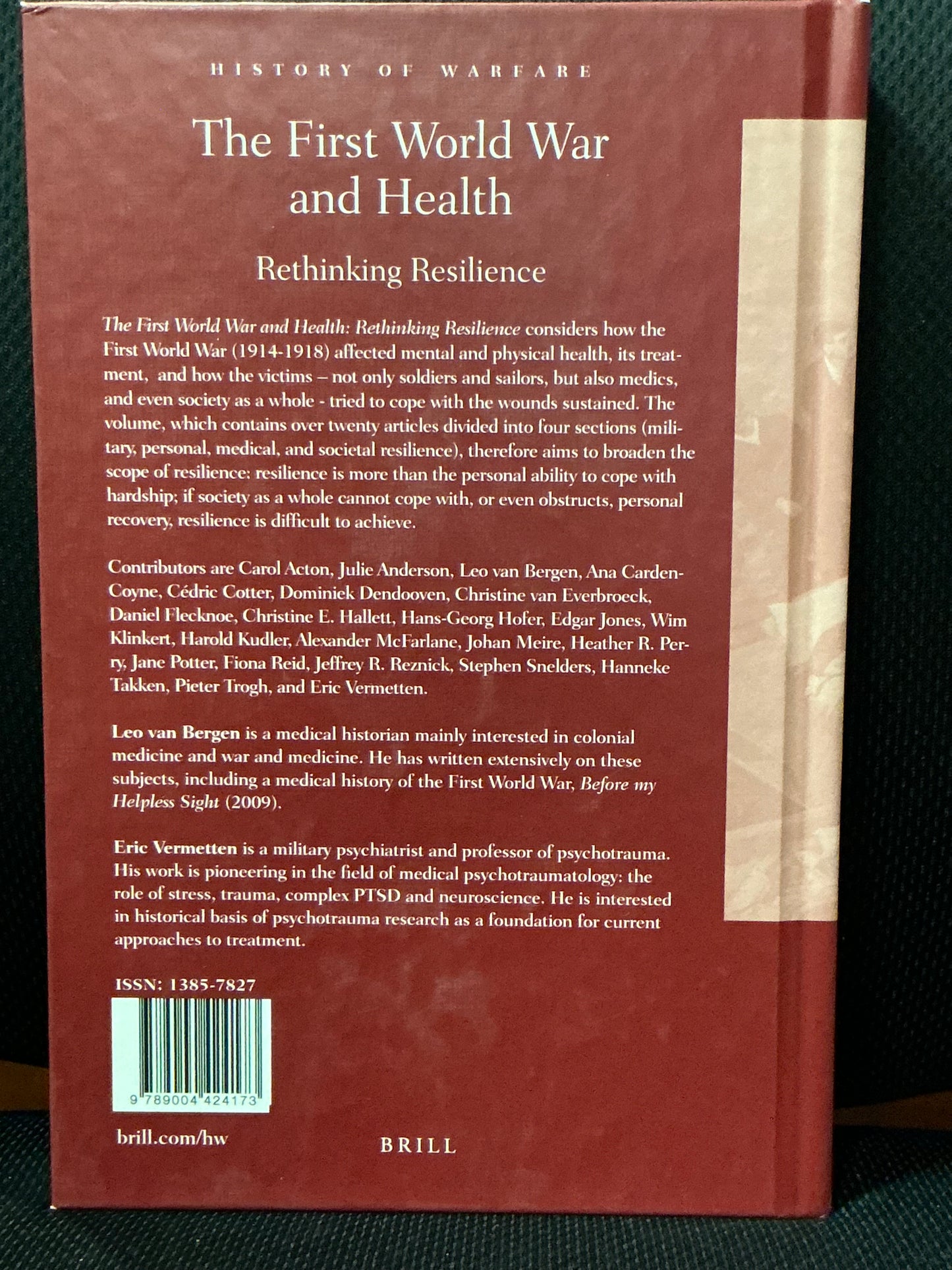 Brill History of Warfare: The First World War and Health by