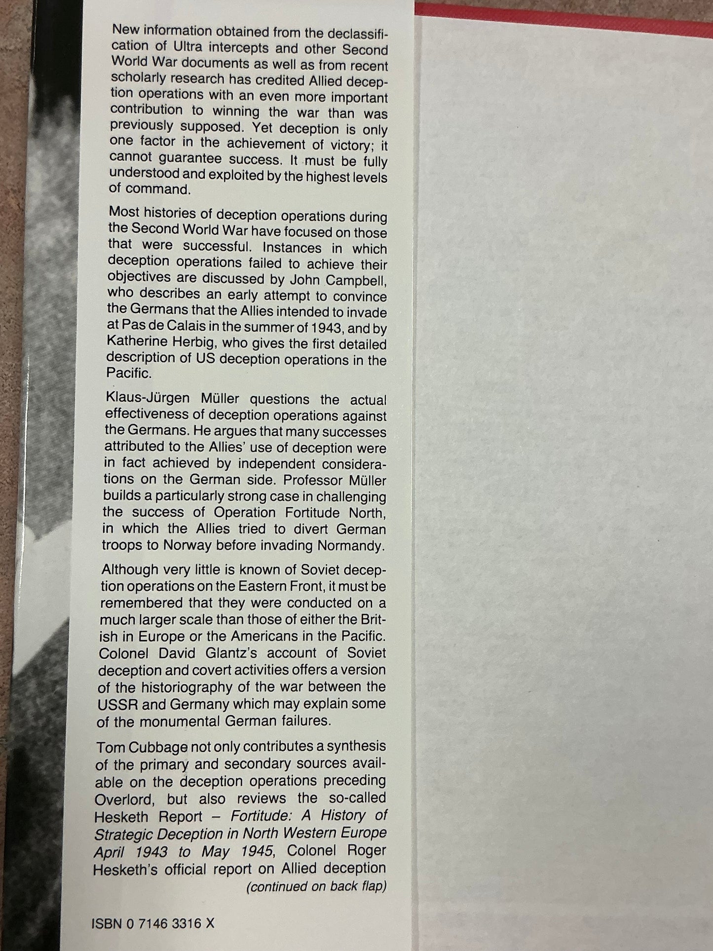 Strategic and Operational Deception in the Second World War by Michael Handel