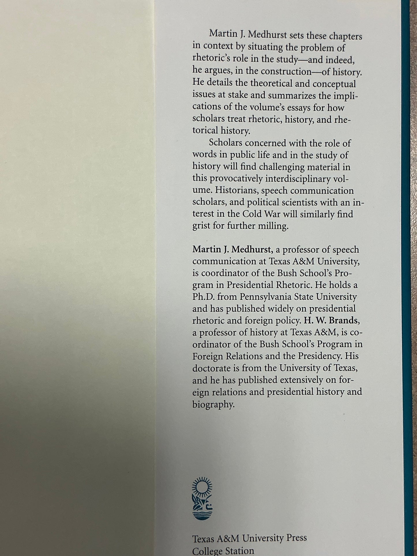 Critical Reflections on the Cold War Edited by Martin Medhurst and H. W. Brands