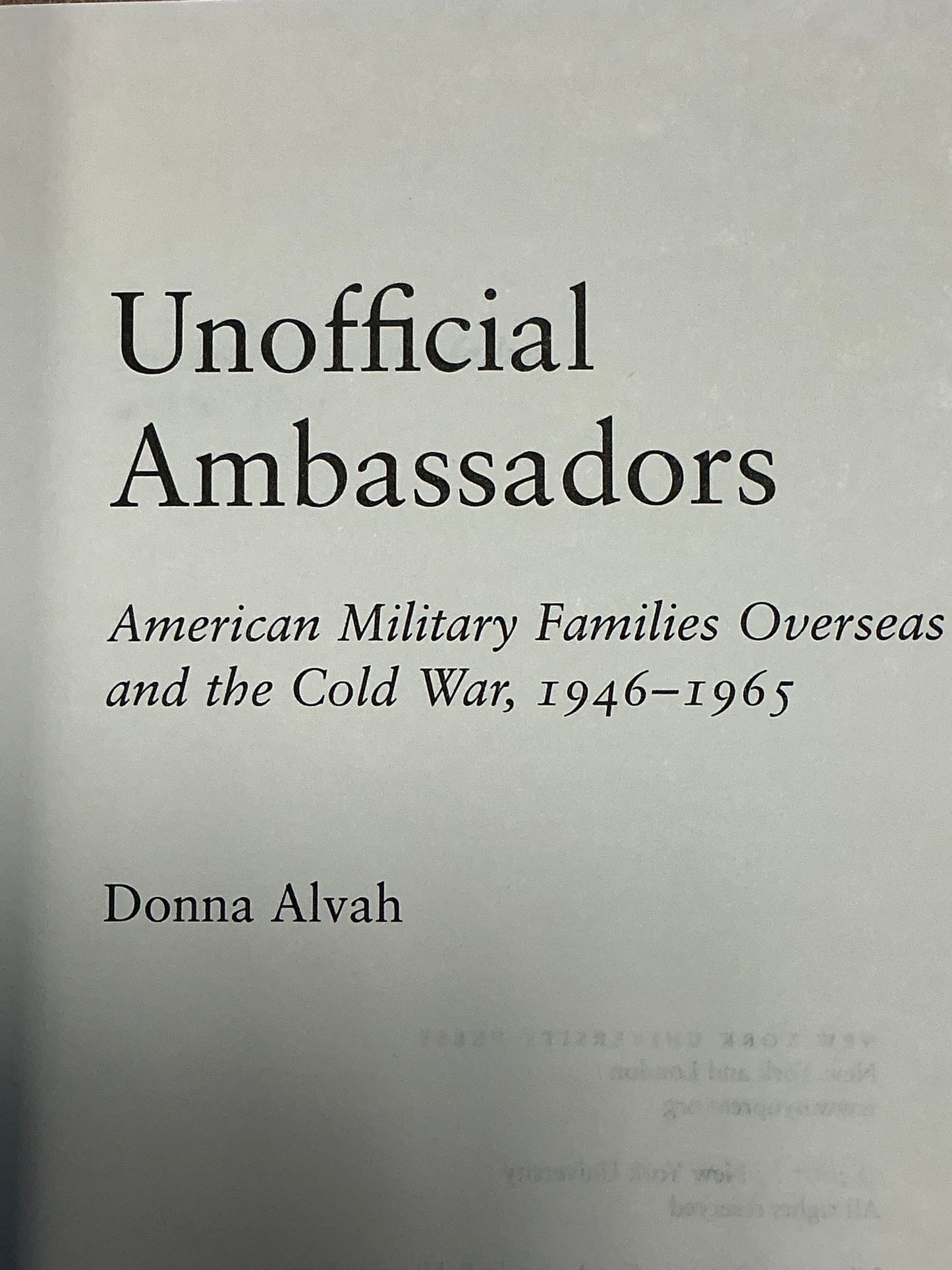Unofficial Ambassadors by Donna Alvah