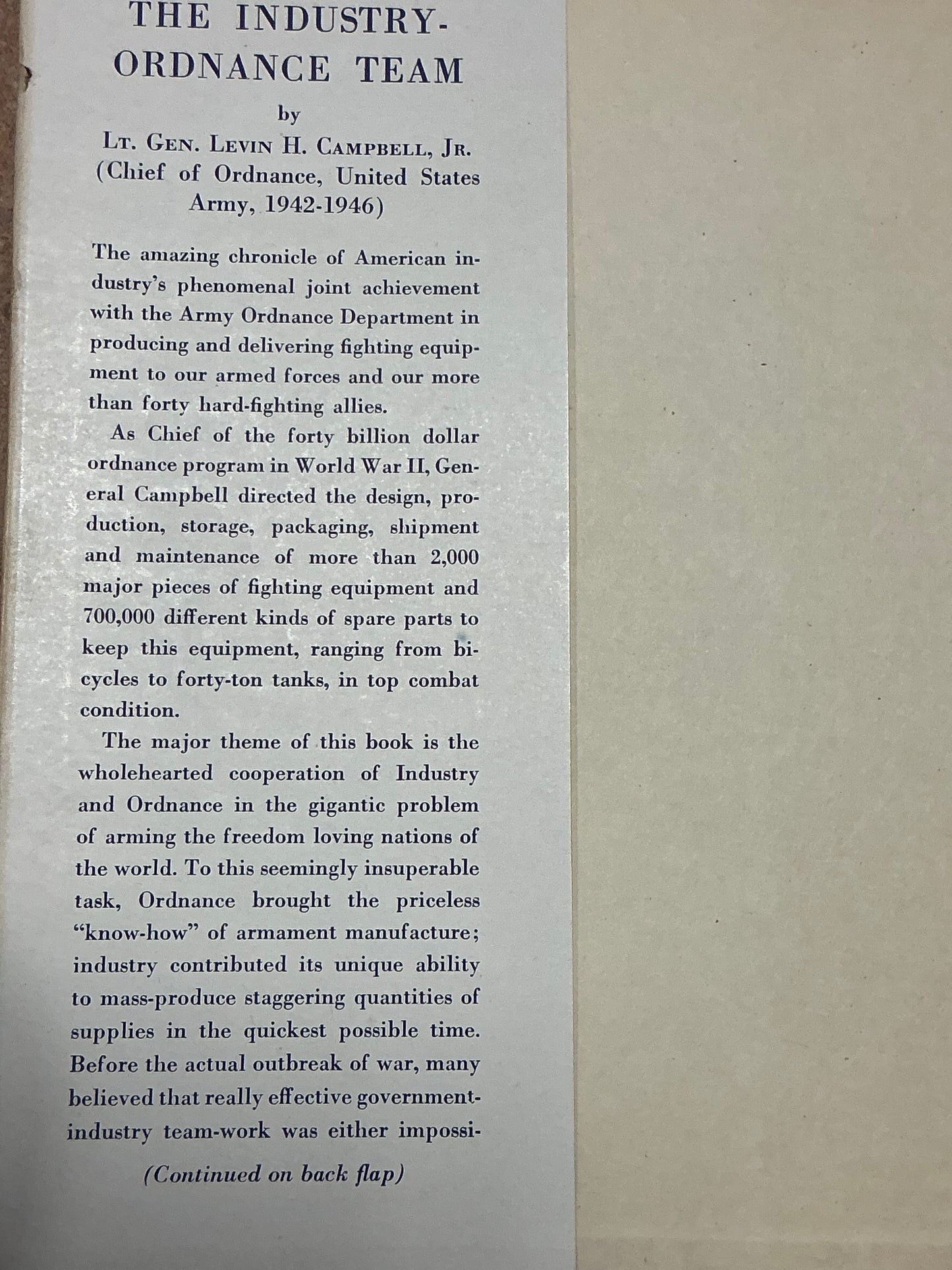 The Industry-Ordnance Team by Levin Campbell