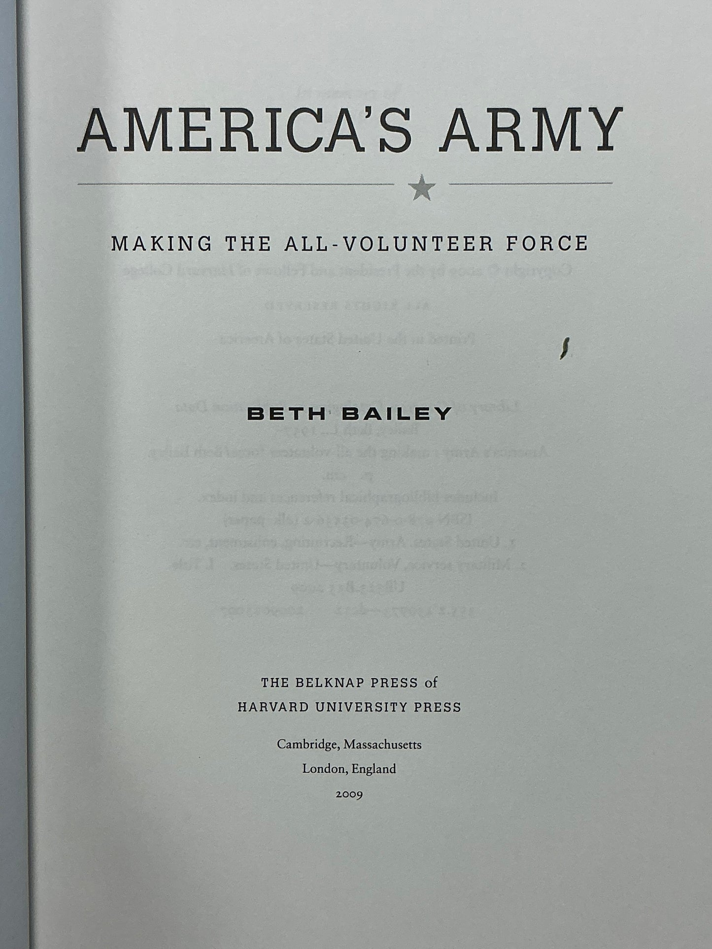 America's Army by Beth Bailey