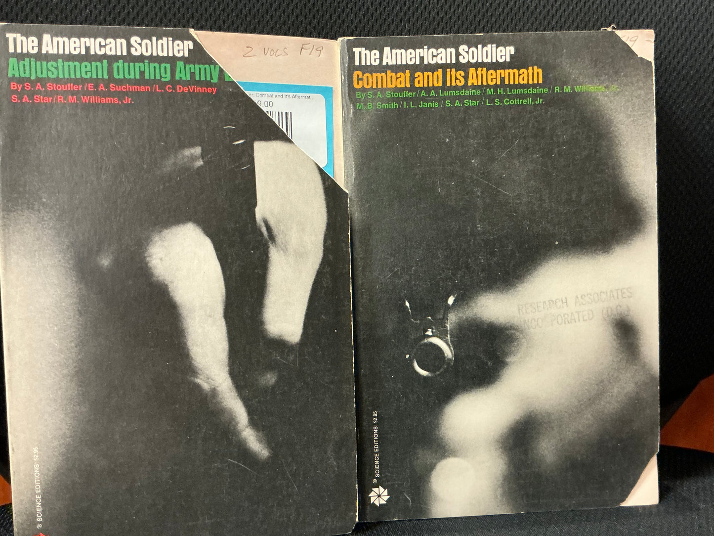 The American Soldier by Stouffer et all 2 vol set sc