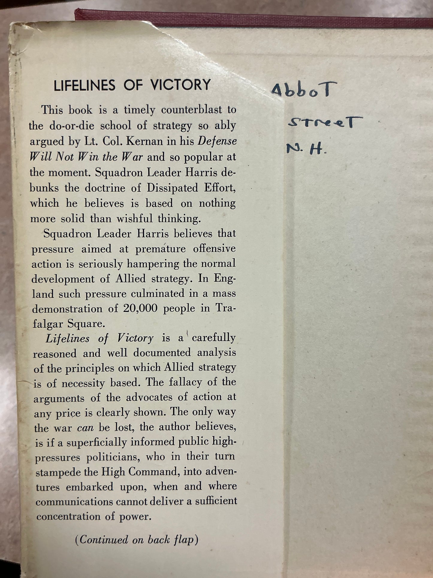 Lifelines of Victory by Murray Harris