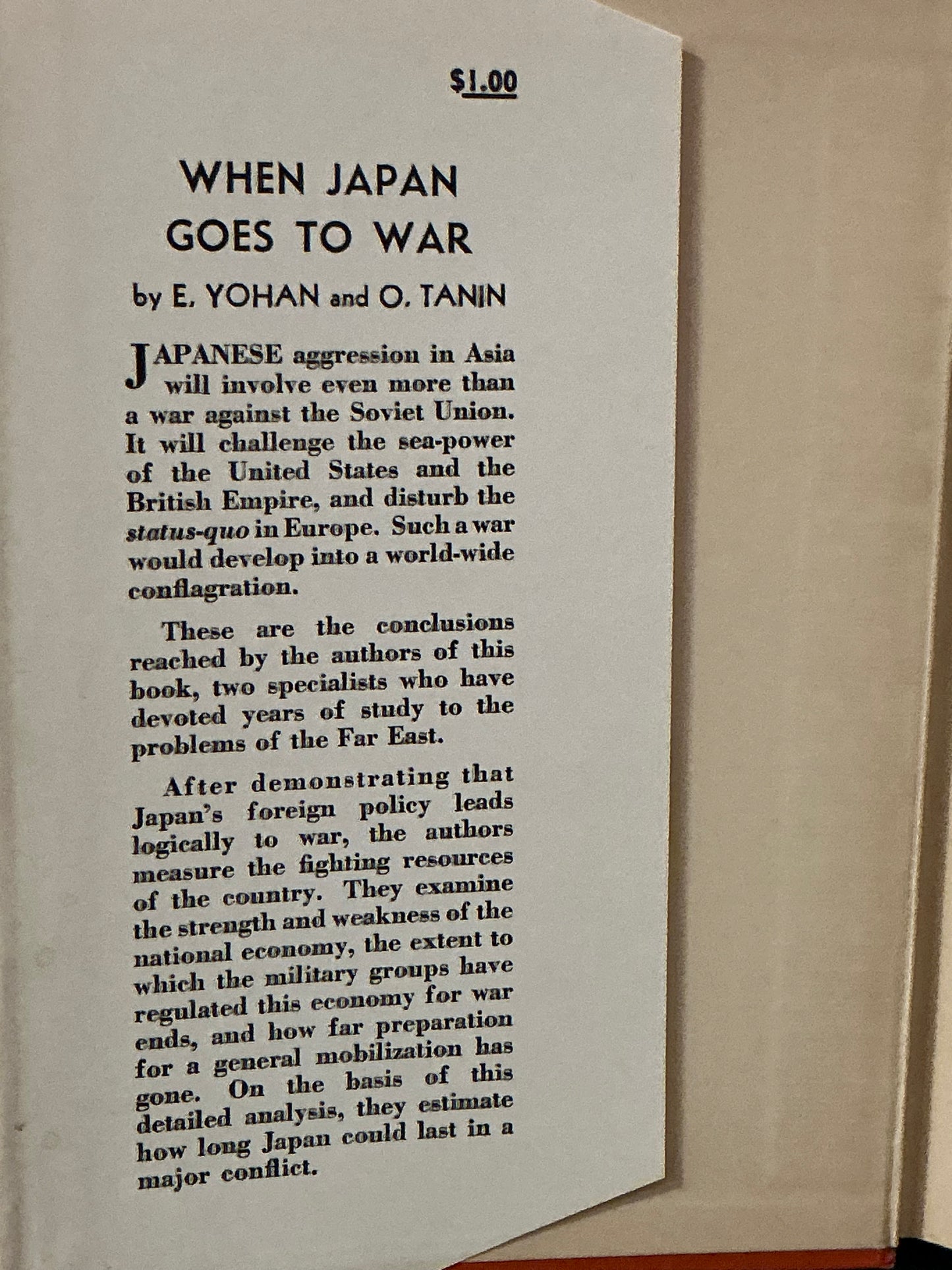 When Japan Goes to War by Yohan and Tanin