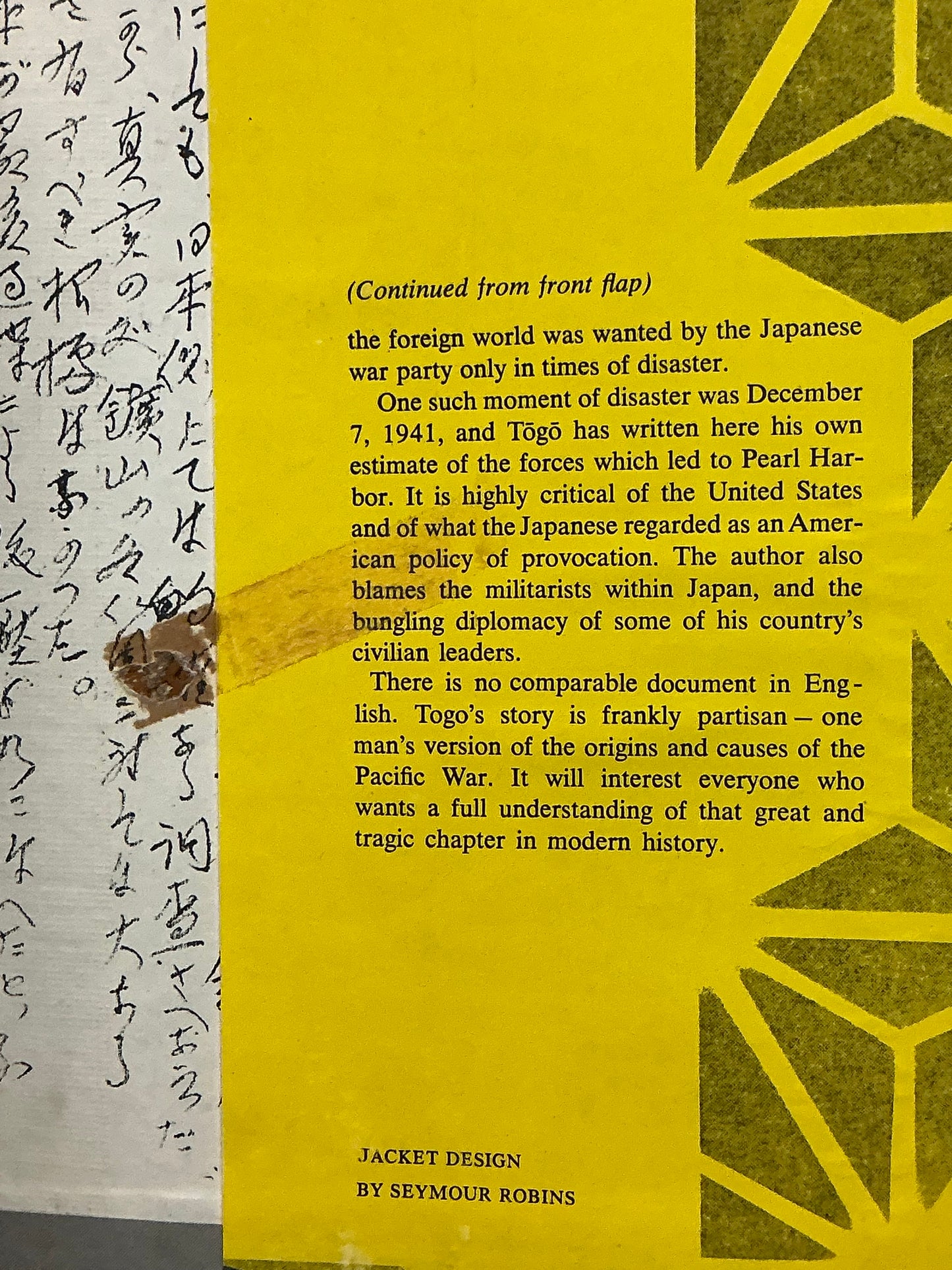 The Cause of Japan by Togo Shigenori