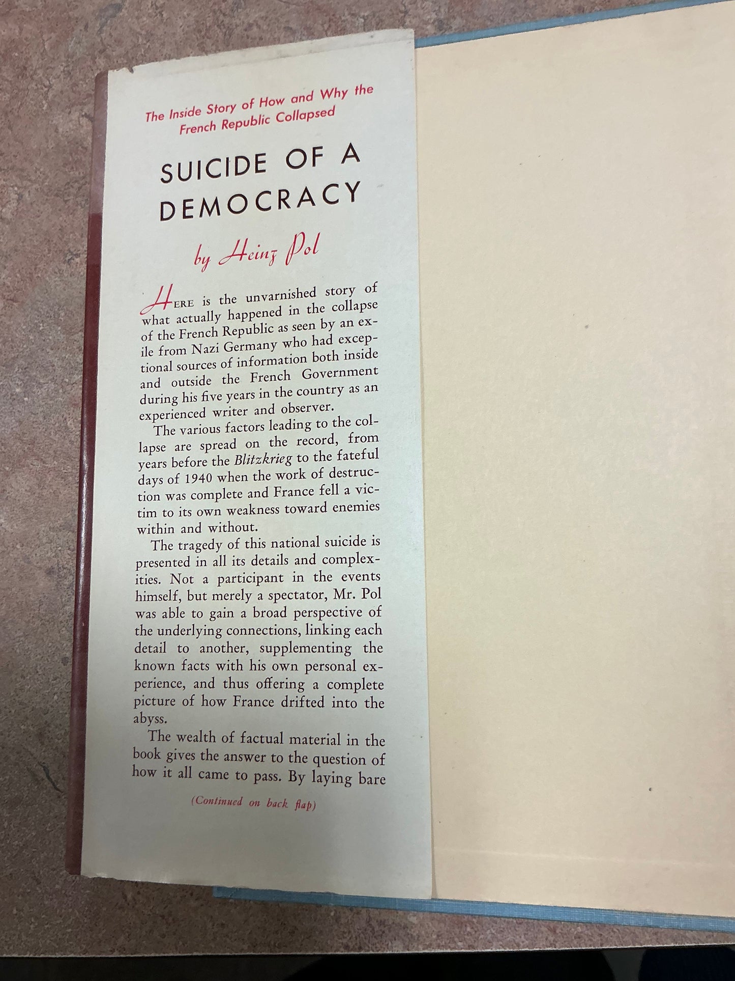 Suicide of a Democracy, Heinz Pol
