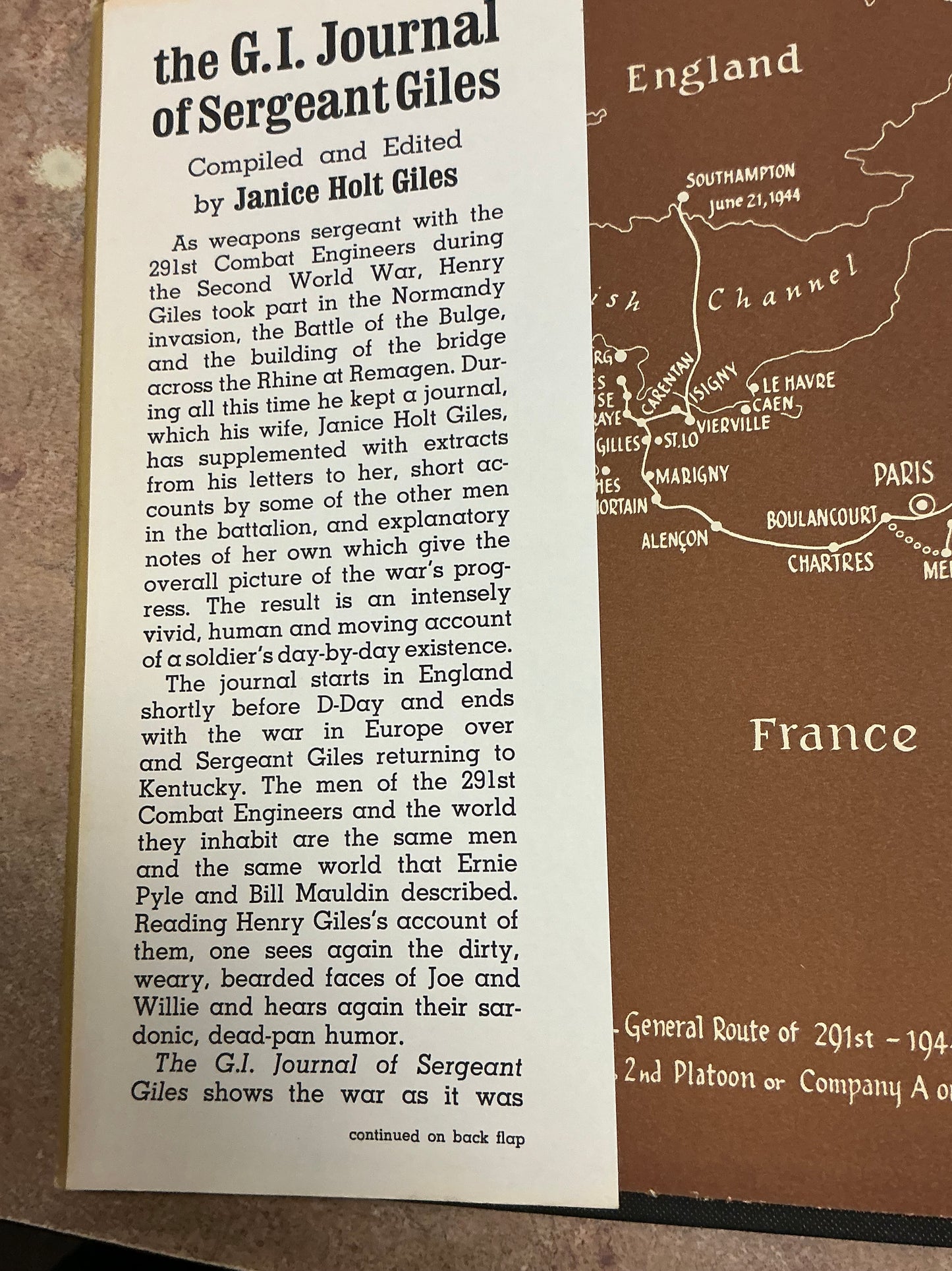 The G.I. Journal of Sergeant Giles, Compiled & Edited by Janice Holt Giles