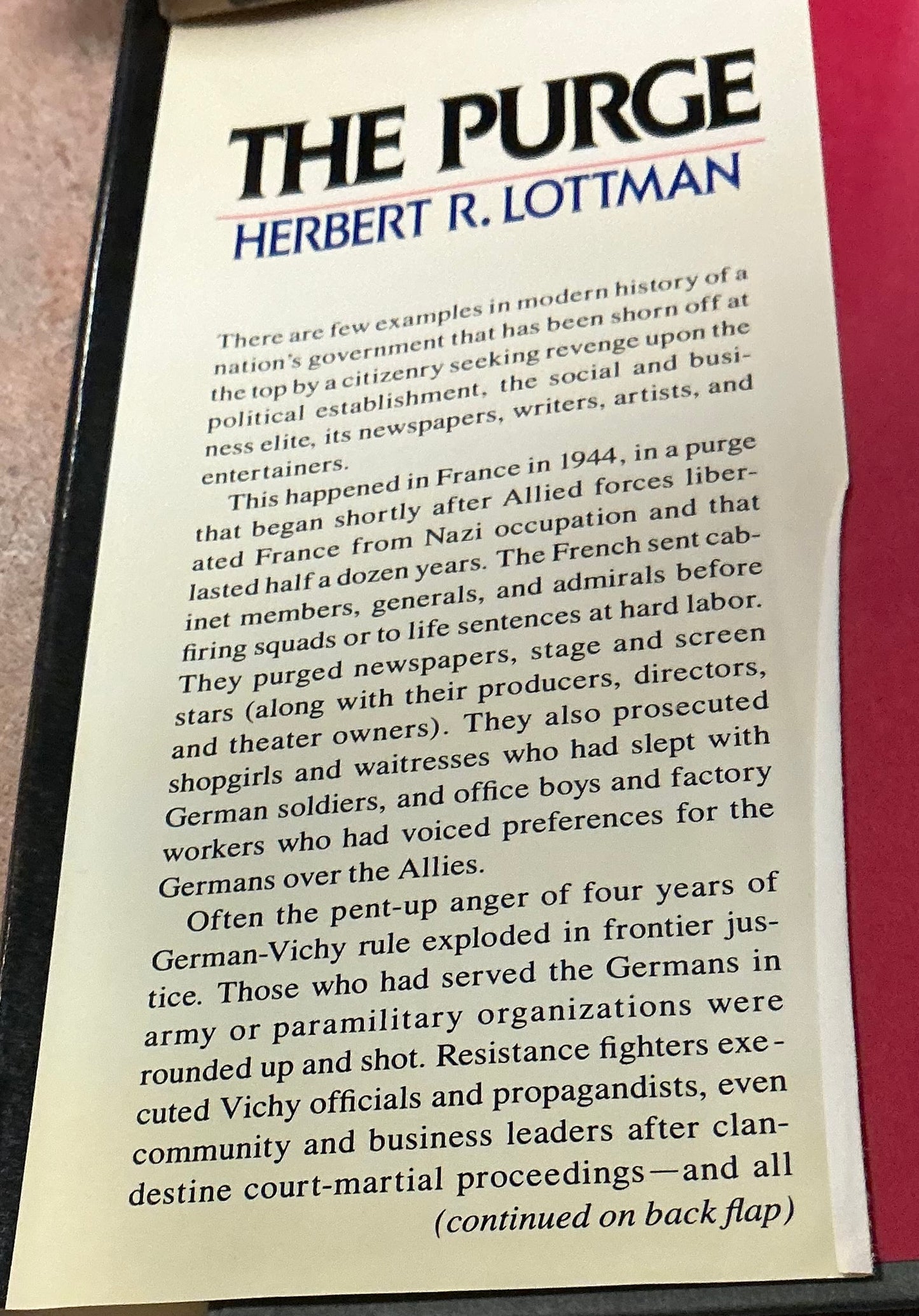 The Purge by Herbert R. Lottman
