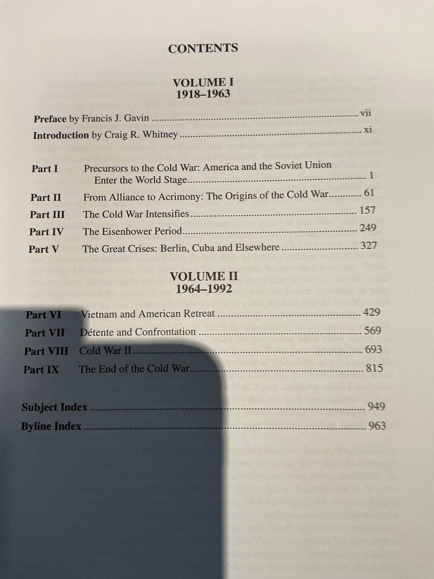 The Cold War, Volume I & II