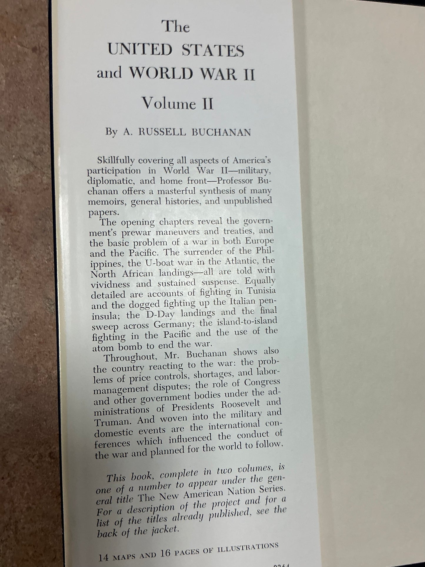 The United States and World War II, 2 Volumes, A. Russell Buchanan
