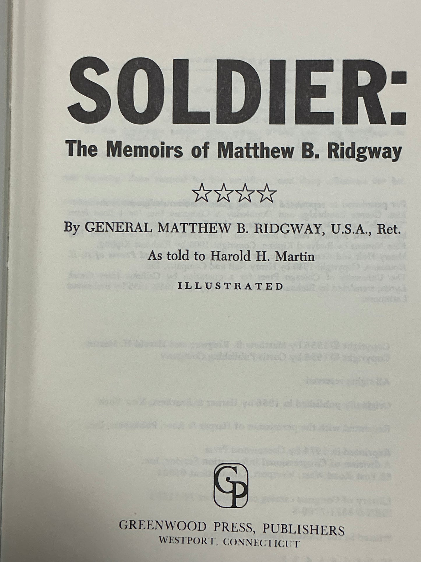 Soldier by General Matthew Ridgway