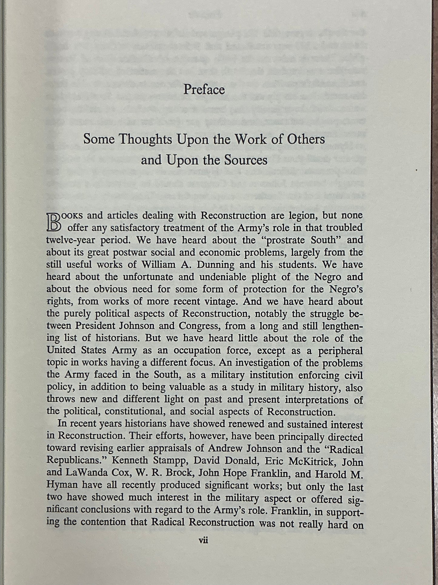 The US Army and Reconstruction 1865-1877 by James Sefton