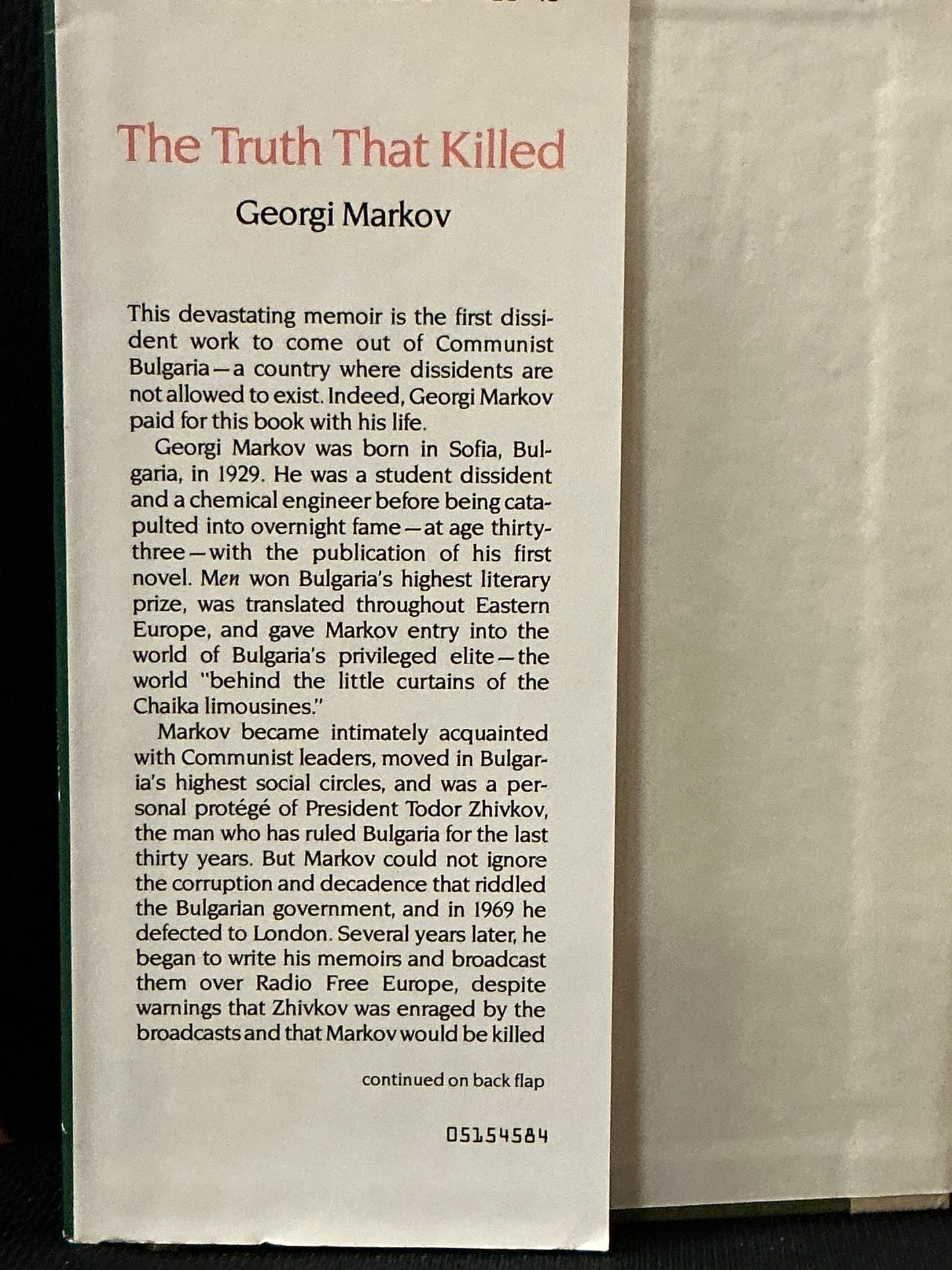 The Truth that Killed, Georgi Markov