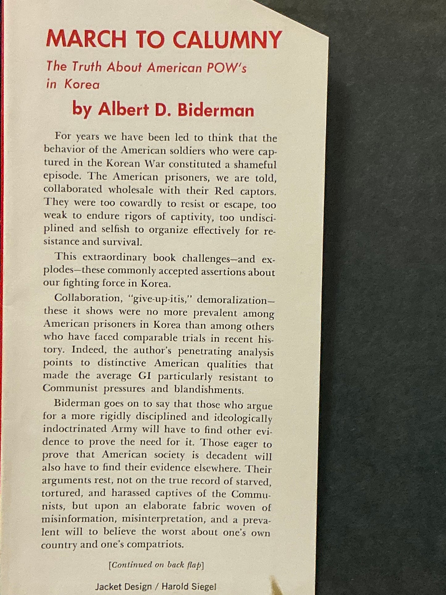 March to Calumny by Albert Biderman