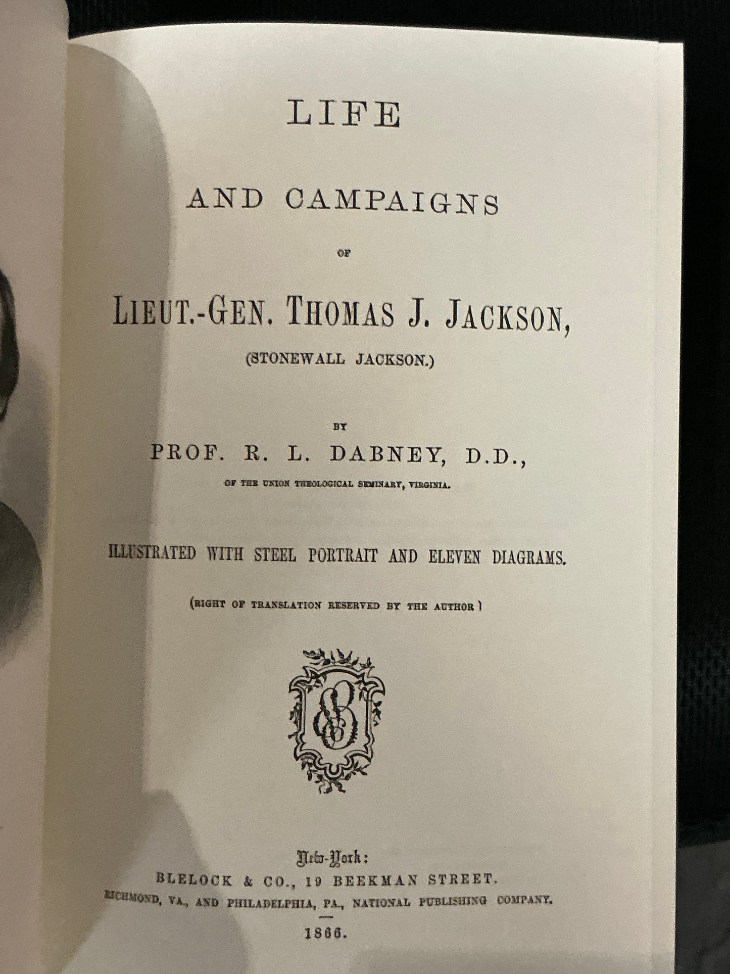 Life of Gen. (Stonwall) Jackson by R. L. Dabney