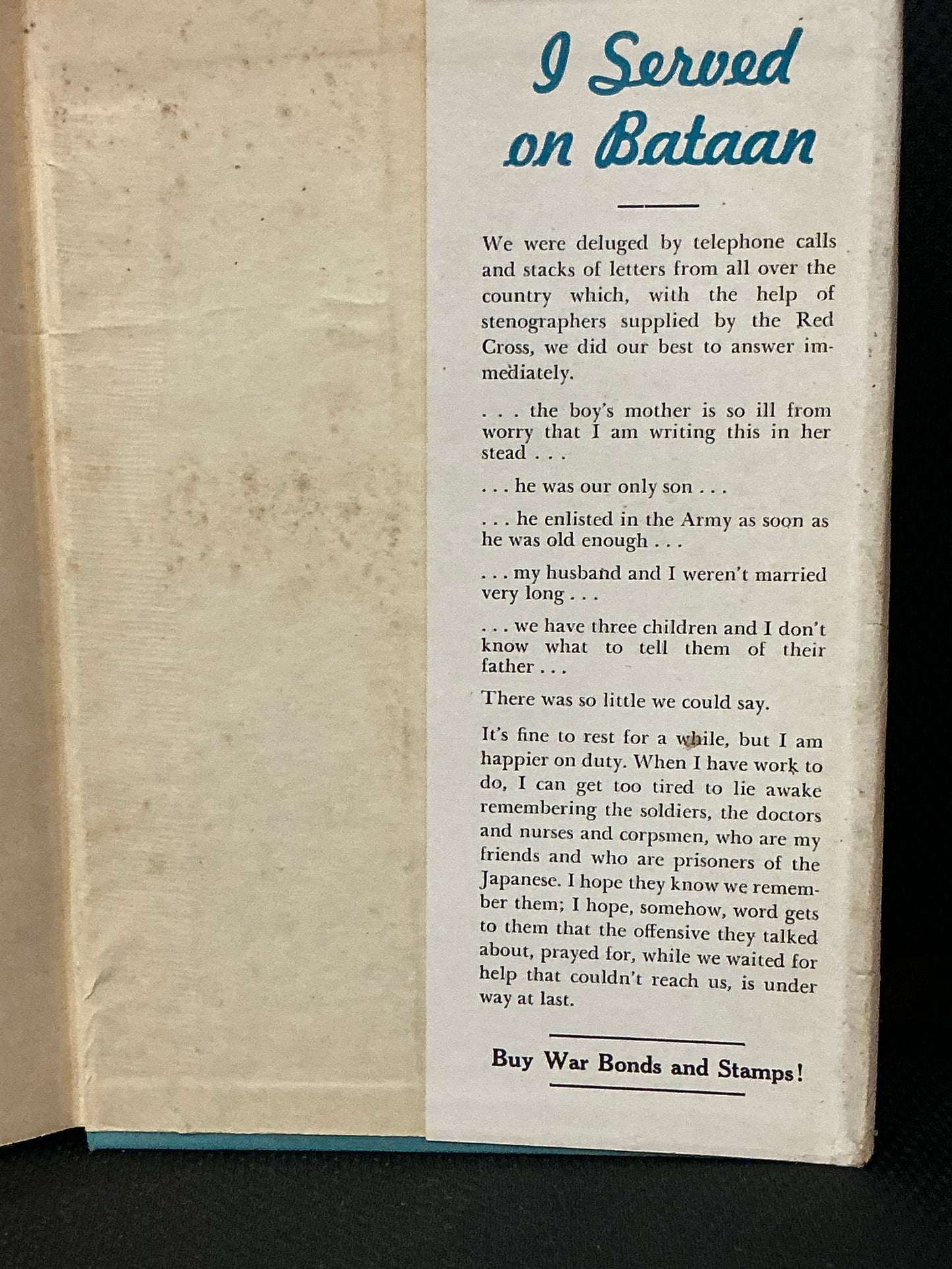 I Served on Bataan by Juanita Redmond