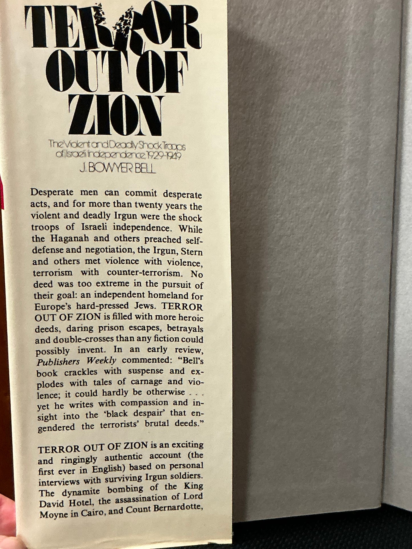 Terror Out of Zion by j. Bowyer Bell