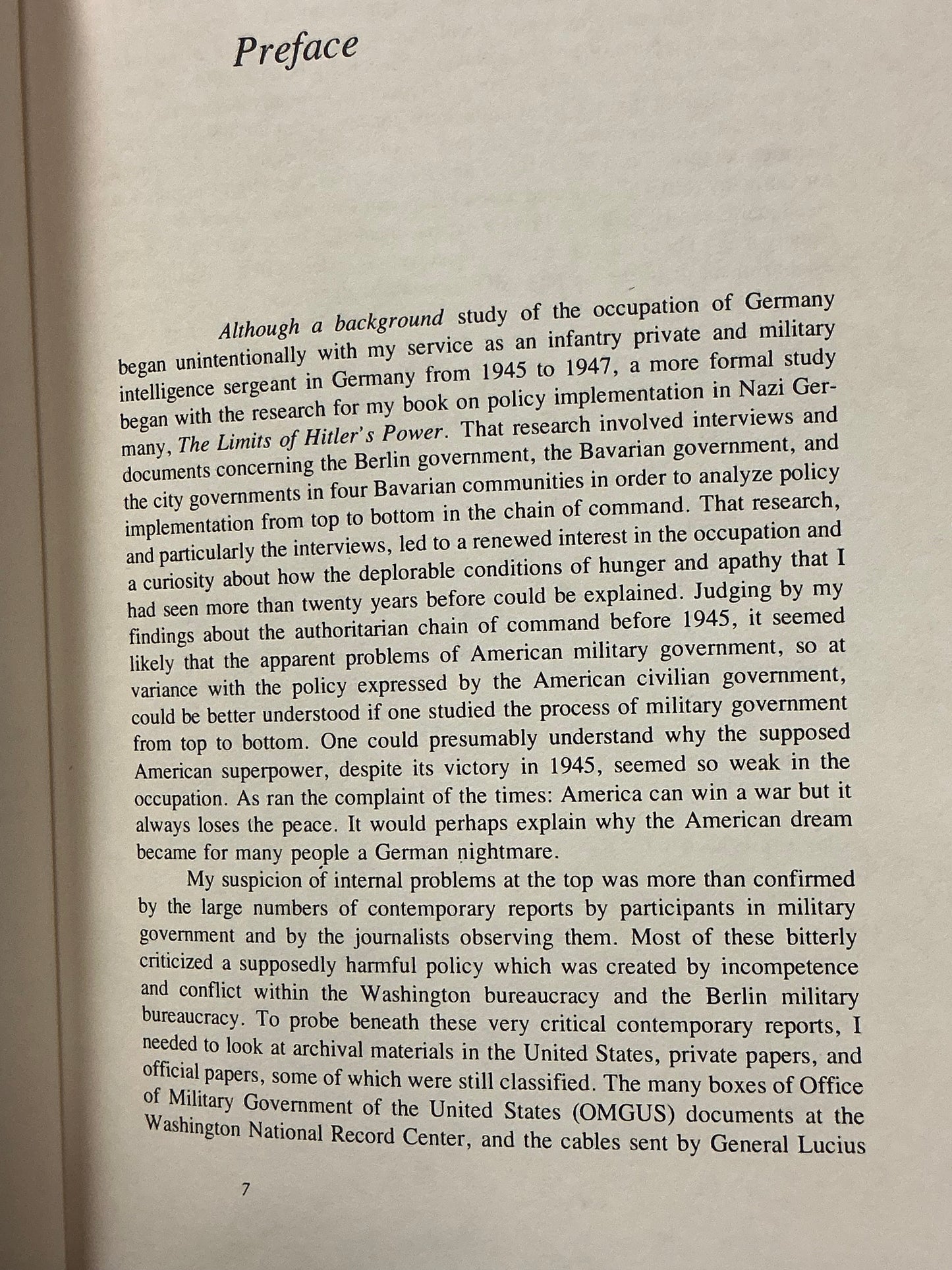 The American Occupation of Germany by Edward Peterson