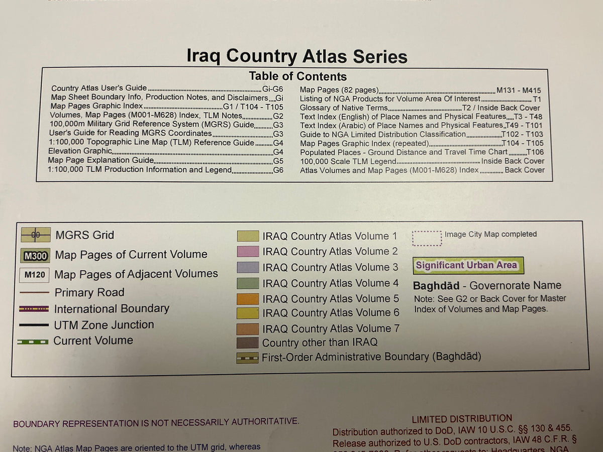 Iraq Country Series, Vol. 4. Scale 1:100,000, First Ed., May 2006
