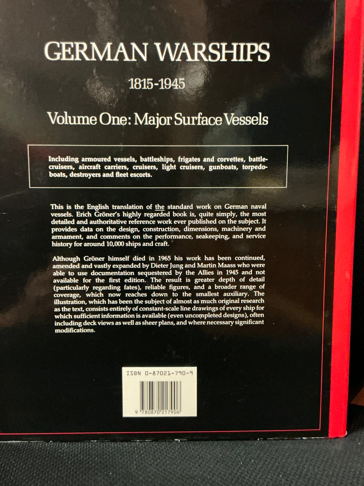 German Warships 1815-1945 vol 1 by Jung and Maass