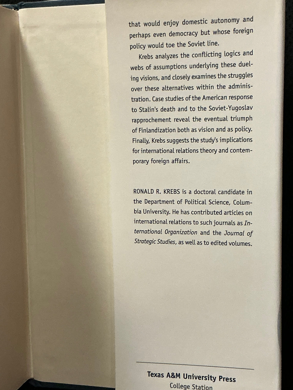 Dueling Visions, Ronald R. Krebs